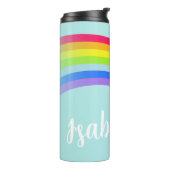 Name Regenbogensterne aquamariner Himmel Thermosbecher (Nach links gedreht)