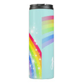 Name Regenbogensterne aquamariner Himmel Thermosbecher (Rückseite)