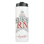 Name Registriert Krankenschwester RN Star Thermal Thermosbecher (Vorderseite)
