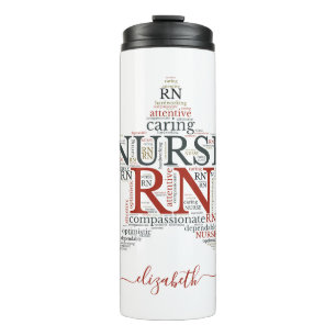 Name Registriert Krankenschwester RN Star Thermal  Thermosbecher