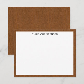 Name || Reiche Bronze-Denimdruck-Rahmenborder Mitteilungskarte