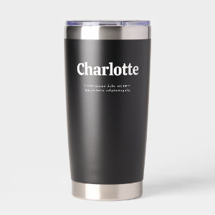 Name Retro Bold Black Thermobecher