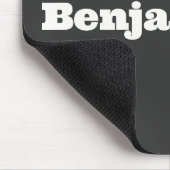 Name Retro Bold Schwarz Mousepad (Ecke)