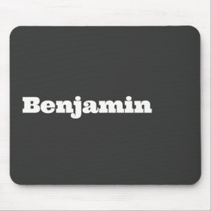 Name Retro Bold Schwarz Mousepad