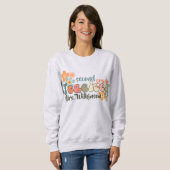Name Retro Groovy Zurück zur Schule Lehrerin Sweatshirt (Vorne ganz)