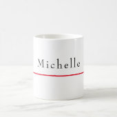 Name Retro Klassisches Elegantes Schlicht Einfache Kaffeetasse (Mittel)