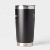 Name Retro Schrift Black Thermobecher (Links)