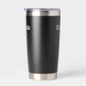 Name Retro Schrift Black Thermobecher (Rechts)
