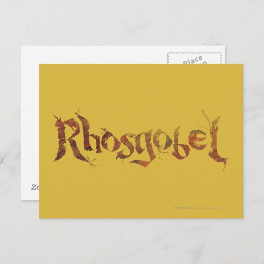 Name Rhosgobel Postkarte (Vorne/Hinten)