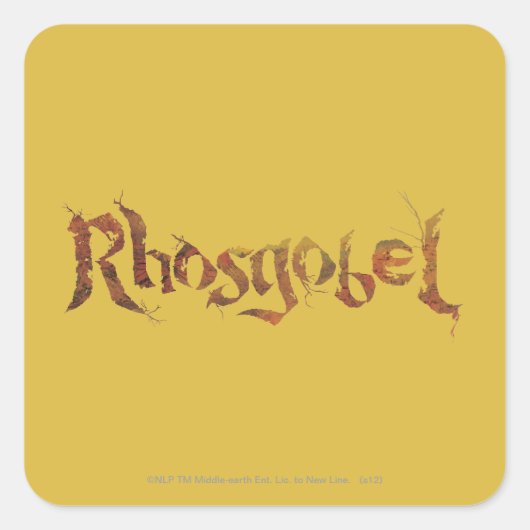 Name Rhosgobel Quadratischer Aufkleber (Vorderseite)