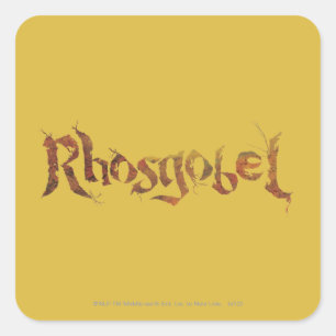 Name Rhosgobel Quadratischer Aufkleber