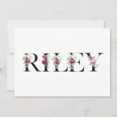 Name Riley Einladung (Vorderseite)