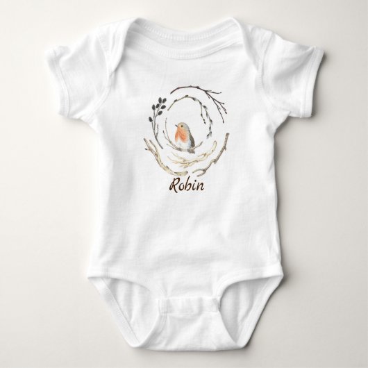 Name Robin Sparrow Bird Birds Baby Custom Shirt (Vorderseite)