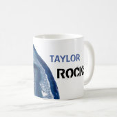 * NAME ROCKS Kristalle Geode Agate personalisieren Kaffeetasse (VorderseiteRechts)