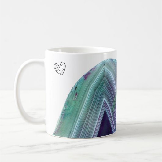*~* Name ROCKS Magneta Pastelle Aquamarin Kaffeetasse (Links)