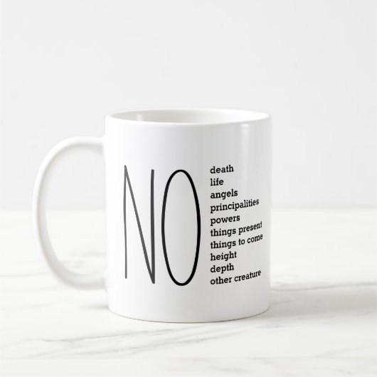 Name Römer 8:38-39 NICHTS KANN Christlich SEPARIER Kaffeetasse (Links)