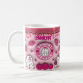 Name Rosa 3D-Effekt Halloween Ghost Spooky Jahresz Kaffeetasse (Links)