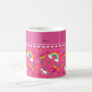 Name Rosa Gymnastik Regenbogen unicorns Kaffeetasse