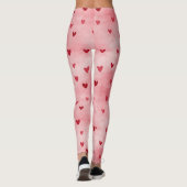 Name Rosa Rote Herzen Leggings (Rückseite)