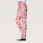 Name Rosa Rote Herzen Leggings (Links)