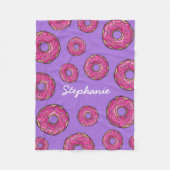 Name-rosa Schaumgummiringe lila Fleecedecke (Vorderseite)