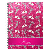 Name Rose Rosa Glitzer Krankenschwester Hüte silbe Notizblock (Vorderseite)