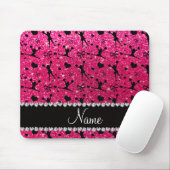 Name-Rosenrosa-Glitter cheerleading Mousepad (Mit Mouse)