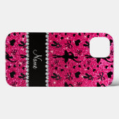 Name-Rosenrosa-Glitterballerinen Case-Mate iPhone Hülle (Rückseite (Horizontal))
