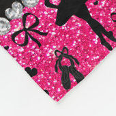Name-Rosenrosa-Glitterballerinen Fleecedecke (Ecke)