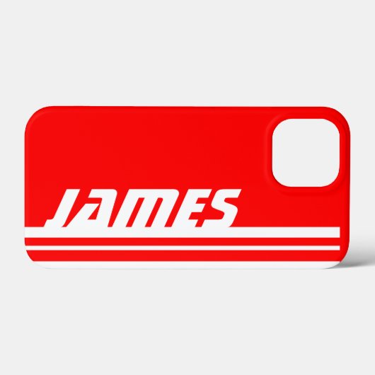 Name Rot-Weiß-Streifen Case-Mate iPhone Hülle (Rückseite (Horizontal))