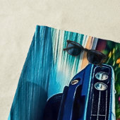 Name, rote und blaue Muskelkinder auf Sand Strandtuch (Beispiel)