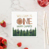 Name Rustic One Happy Camper Serviette (Beispiel)
