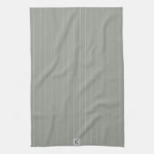 Name Sage Green White Strip Geschirrtuch (Vertikal)