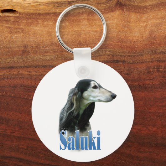 Name Saluki Schlüsselanhänger (Rückseite)