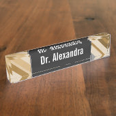 Name + Sandstrände Muster Namensplakette (Seite)