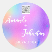 Name Save the Date QR-Code Logo Holografisch