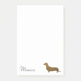 Name-Schablone der Imitat-Glitzer-Dackel-Ikonen-| Post-it Klebezettel