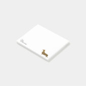 Name-Schablone der Imitat-Glitzer-Dackel-Ikonen-| Post-it Klebezettel (angewinkelt)