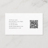 Name, Schattenmonogramm, QR-Code erstellen Visitenkarte (Rückseite)