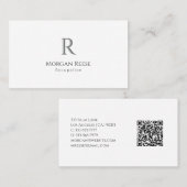 Name, Schattenmonogramm, QR-Code erstellen Visitenkarte (Vorne/Hinten)