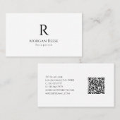Name, Schattenmonogramm, QR-Code erstellen, Vs 2 Visitenkarte (Vorne/Hinten)