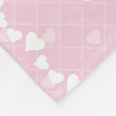 Name-Schlafenhäschen in rosa und in Lila Fleecedecke (Ecke)