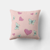 Name-Schlafenhäschen in rosa und in Lila Kissen (Rückseite)