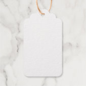 Name Schlicht Modern Minimalistisch Simple White Geschenkanhänger (Rückseite)