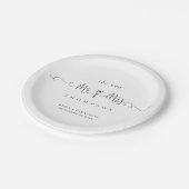 Name Schlüsselsymbol Kurzschrift Hochzeit Pappteller (Schrägansicht)