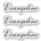 Name Schrift Aufkleber (Vorderseite)