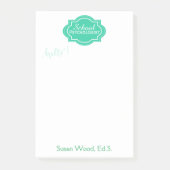 Name-Schulpsychologe-Notiz-Anmerkungs-Auflage Post-it Klebezettel (Vorderseite)