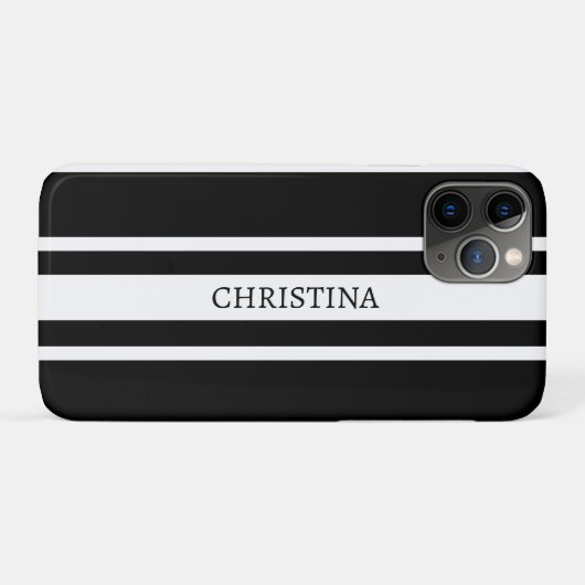 Name Schwarz Design, Individuelle Name Schwarz Case-Mate iPhone Hülle (Rückseite (Horizontal))