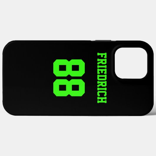 Name Schwarz und Neon Green Jersey Case-Mate iPhone Hülle (Rückseite (Horizontal))