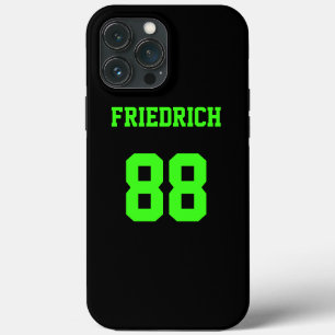 Name Schwarz und Neon Green Jersey Case-Mate iPhone Hülle